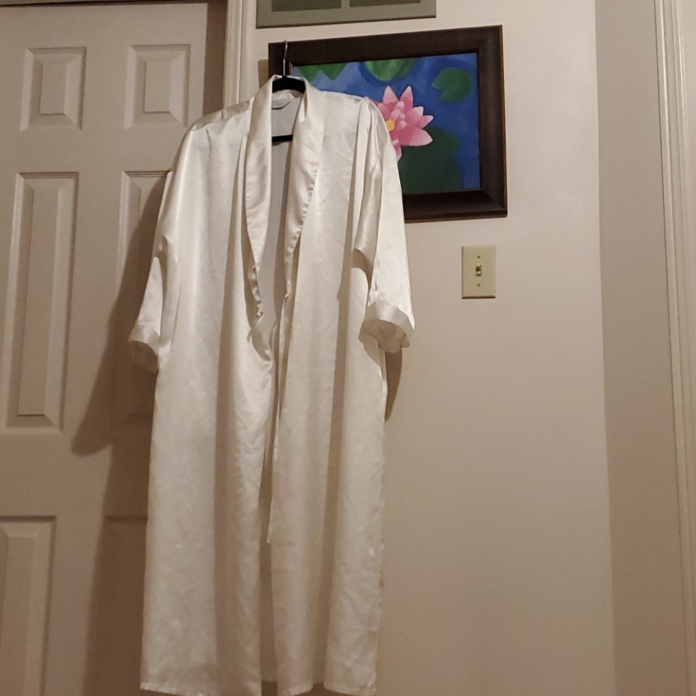 beautiful long white robe